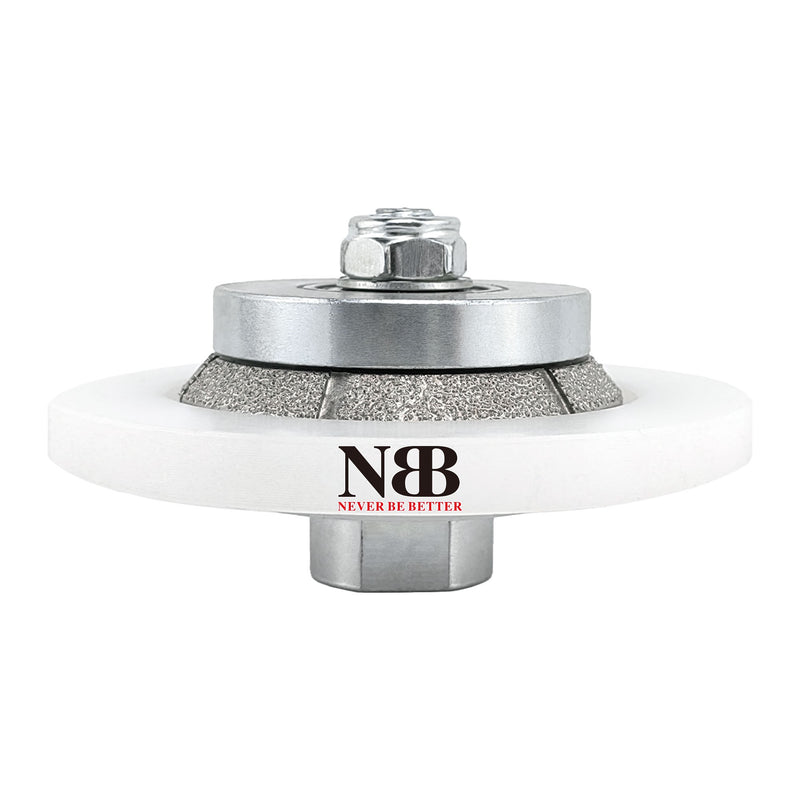 NBB Fresas para corte de chaflanes de diamante Rueda perfiladora diamante con guía cubierta más grande y M14 broca para perfilar porcelana baldosa cerámica granito mármol piedra (Bevel)