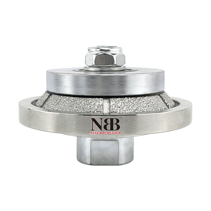 NBB Rueda de perfil de diamante fresa de enrutador de diamante con cubierta de hierro broca para perfilar porcelana baldosa cerámica granito mármol piedra para amoladora angular (Bevel)