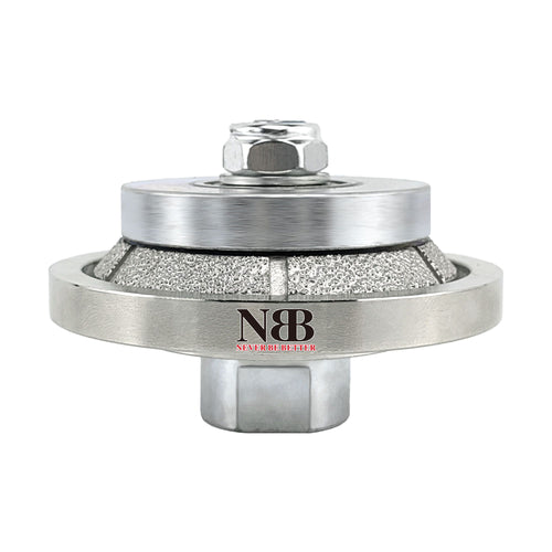 NBB Rueda de perfil de diamante fresa de enrutador de diamante con cubierta de hierro broca para perfilar porcelana baldosa cerámica granito mármol piedra para amoladora angular (Bevel)
