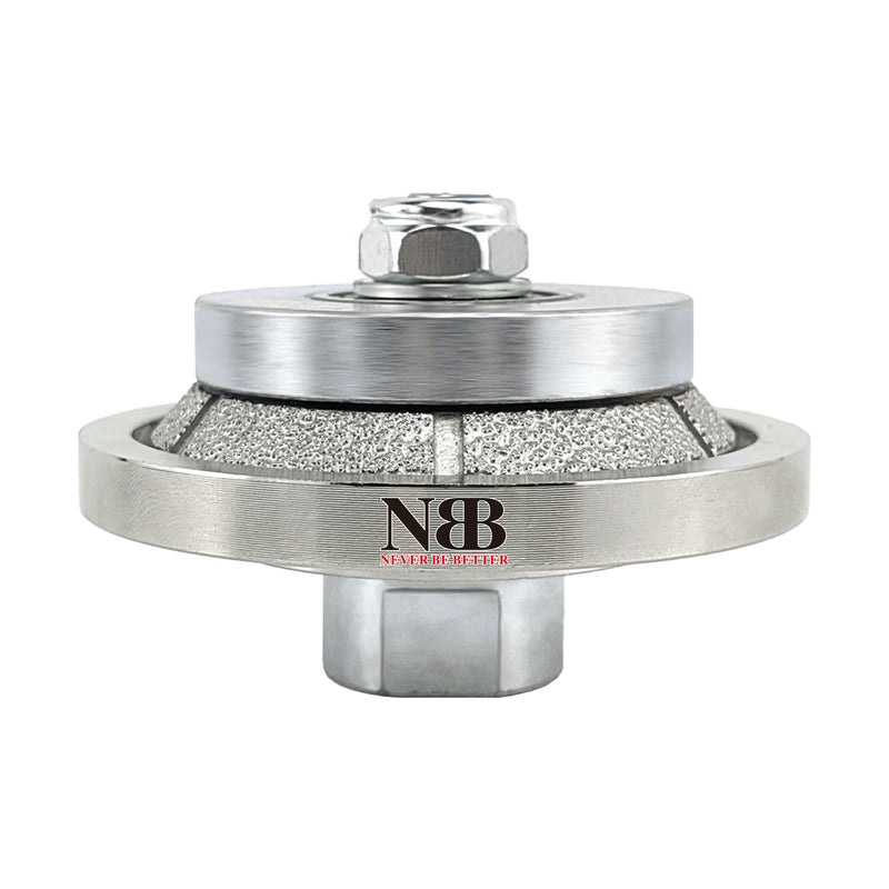 NBB Rueda de perfil de diamante fresa de enrutador de diamante con cubierta de hierro broca para perfilar porcelana baldosa cerámica granito mármol piedra para amoladora angular (Bevel)