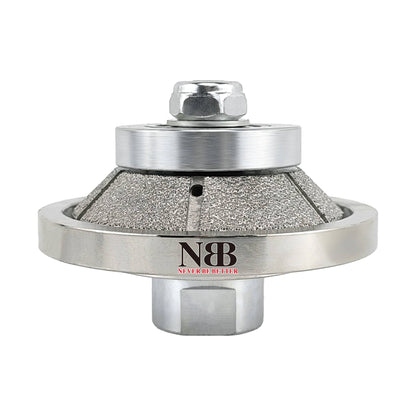 NBB Rueda de perfil de diamante fresa de enrutador de diamante con cubierta de hierro broca para perfilar porcelana baldosa cerámica granito mármol piedra para amoladora angular (Bevel)
