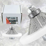 NBB Fresas para corte de chaflanes de diamante Rueda perfiladora diamante con guía cubierta más grande y M14 broca para perfilar porcelana baldosa cerámica granito mármol piedra (Bevel)