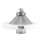 NBB Fresas para corte de chaflanes de diamante Rueda perfiladora diamante con guía cubierta más grande y M14 broca para perfilar porcelana baldosa cerámica granito mármol piedra (Bevel)
