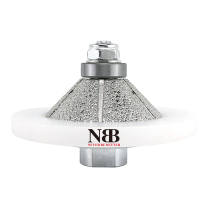 NBB Diamant-Fasenschneid- und Fräser, Diamant-Profilierscheibe mit größerer, abgedeckter Führung und M14-Bohrer zum Profilieren von Porzellan-, Keramikfliesen, Granit, Marmor und Stein (Fasenschnitt) 