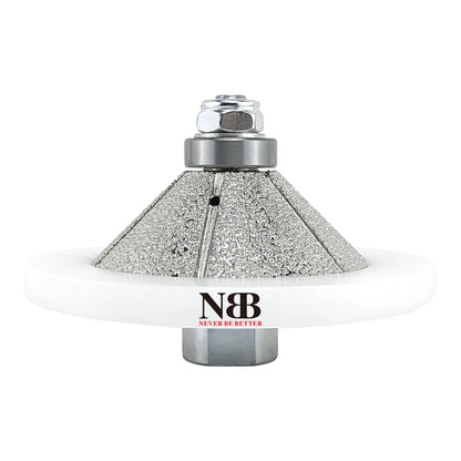 NBB Diamant-Fasenschneid- und Fräser, Diamant-Profilierscheibe mit größerer, abgedeckter Führung und M14-Bohrer zum Profilieren von Porzellan-, Keramikfliesen, Granit, Marmor und Stein (Fasenschnitt) 