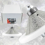 NBB Fresas para corte de chaflanes de diamante Rueda perfiladora diamante con guía cubierta más grande y M14 broca para perfilar porcelana baldosa cerámica granito mármol piedra (Bevel)