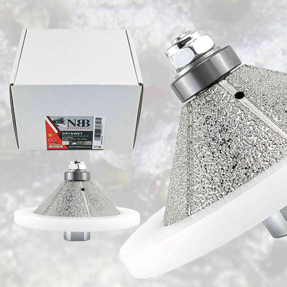 NBB Diamant-Fasenschneid- und Fräser, Diamant-Profilierscheibe mit größerer, abgedeckter Führung und M14-Bohrer zum Profilieren von Porzellan-, Keramikfliesen, Granit, Marmor und Stein (Fasenschnitt) 