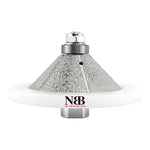 NBB Fresas para corte de chaflanes de diamante Rueda perfiladora diamante con guía cubierta más grande y M14 broca para perfilar porcelana baldosa cerámica granito mármol piedra (Bevel)