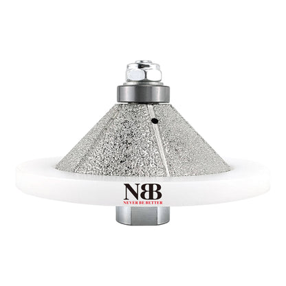 NBB Diamant-Fasenschneid- und Fräser, Diamant-Profilierscheibe mit größerer, abgedeckter Führung und M14-Bohrer zum Profilieren von Porzellan-, Keramikfliesen, Granit, Marmor und Stein (Fasenschnitt) 