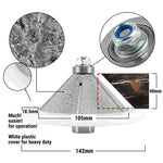 NBB Fresas para corte de chaflanes de diamante Rueda perfiladora diamante con guía cubierta más grande y M14 broca para perfilar porcelana baldosa cerámica granito mármol piedra (Bevel)