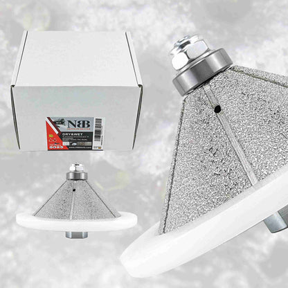 NBB Diamant-Fasenschneid- und Fräser, Diamant-Profilierscheibe mit größerer, abgedeckter Führung und M14-Bohrer zum Profilieren von Porzellan-, Keramikfliesen, Granit, Marmor und Stein (Fasenschnitt) 