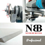 NBB Rueda de perfil de diamante fresa de enrutador de diamante con cubierta de hierro broca para perfilar porcelana baldosa cerámica granito mármol piedra para amoladora angular (Bevel)
