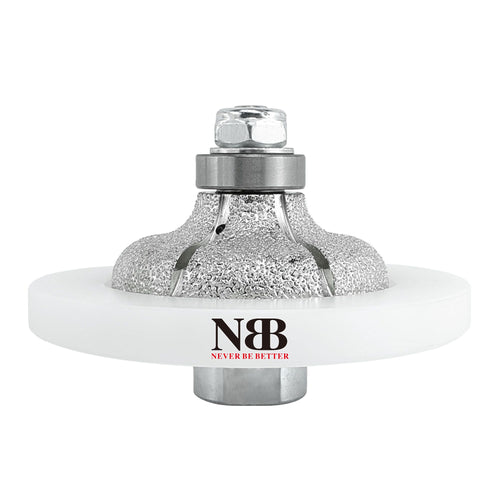 NBB Fresas para corte de chaflanes de diamante Rueda perfiladora diamante con guía cubierta más grande y M14 broca para perfilar porcelana baldosa cerámica granito mármol piedra (Ogee)