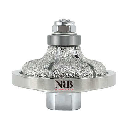 NBB Rueda de perfil de diamante fresa de enrutador de diamante con cubierta de hierro broca para perfilar porcelana baldosa cerámica granito mármol piedra para amoladora angular (Ogee)