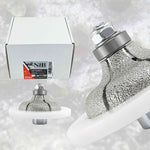 NBB Fresas para corte de chaflanes de diamante Rueda perfiladora diamante con guía cubierta más grande y M14 broca para perfilar porcelana baldosa cerámica granito mármol piedra (Ogee)