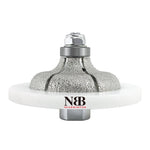 NBB Fresas para corte de chaflanes de diamante Rueda perfiladora diamante con guía cubierta más grande y M14 broca para perfilar porcelana baldosa cerámica granito mármol piedra (Ogee)