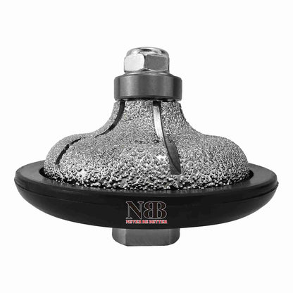 NBB Rueda de perfil de diamante, fresa de enrutador de diamante, broca para perfilar la porcelana baldosas cerámica granito mármol piedra natural, fácil de usar en amoladora angular (F Ogee)