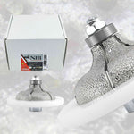 NBB Fresas para corte de chaflanes de diamante Rueda perfiladora diamante con guía cubierta más grande y M14 broca para perfilar porcelana baldosa cerámica granito mármol piedra (Ogee)