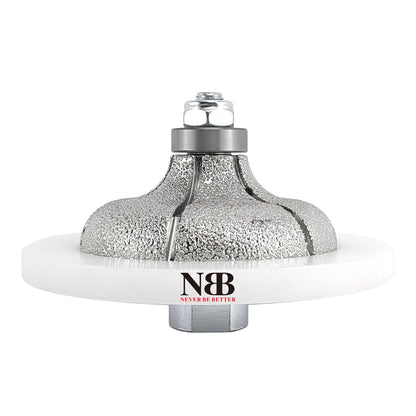 NBB Fresas para corte de chaflanes de diamante Rueda perfiladora diamante con guía cubierta más grande y M14 broca para perfilar porcelana baldosa cerámica granito mármol piedra (Ogee)