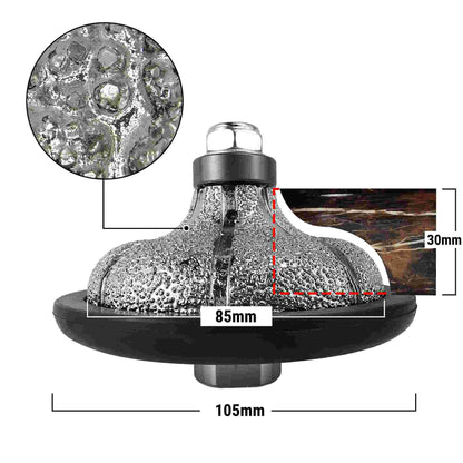 NBB Rueda de perfil de diamante, fresa de enrutador de diamante, broca para perfilar la porcelana baldosas cerámica granito mármol piedra natural, fácil de usar en amoladora angular (F Ogee)