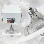 NBB Fresas para corte de chaflanes de diamante Rueda perfiladora diamante con guía cubierta más grande y M14 broca para perfilar porcelana baldosa cerámica granito mármol piedra (Ogee)