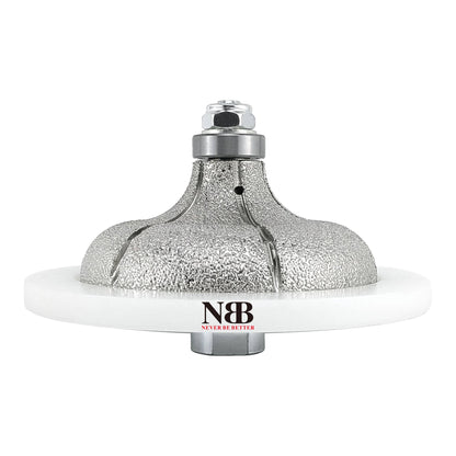 NBB Fresas para corte de chaflanes de diamante Rueda perfiladora diamante con guía cubierta más grande y M14 broca para perfilar porcelana baldosa cerámica granito mármol piedra (Ogee)