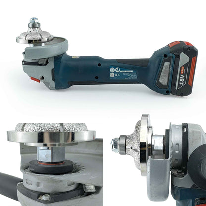 NBB Rueda de perfil de diamante fresa de enrutador de diamante con cubierta de hierro broca para perfilar porcelana baldosa cerámica granito mármol piedra para amoladora angular (Ogee)