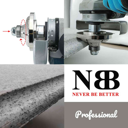 NBB Rueda de perfil de diamante fresa de enrutador de diamante con cubierta de hierro broca para perfilar porcelana baldosa cerámica granito mármol piedra para amoladora angular (Ogee)