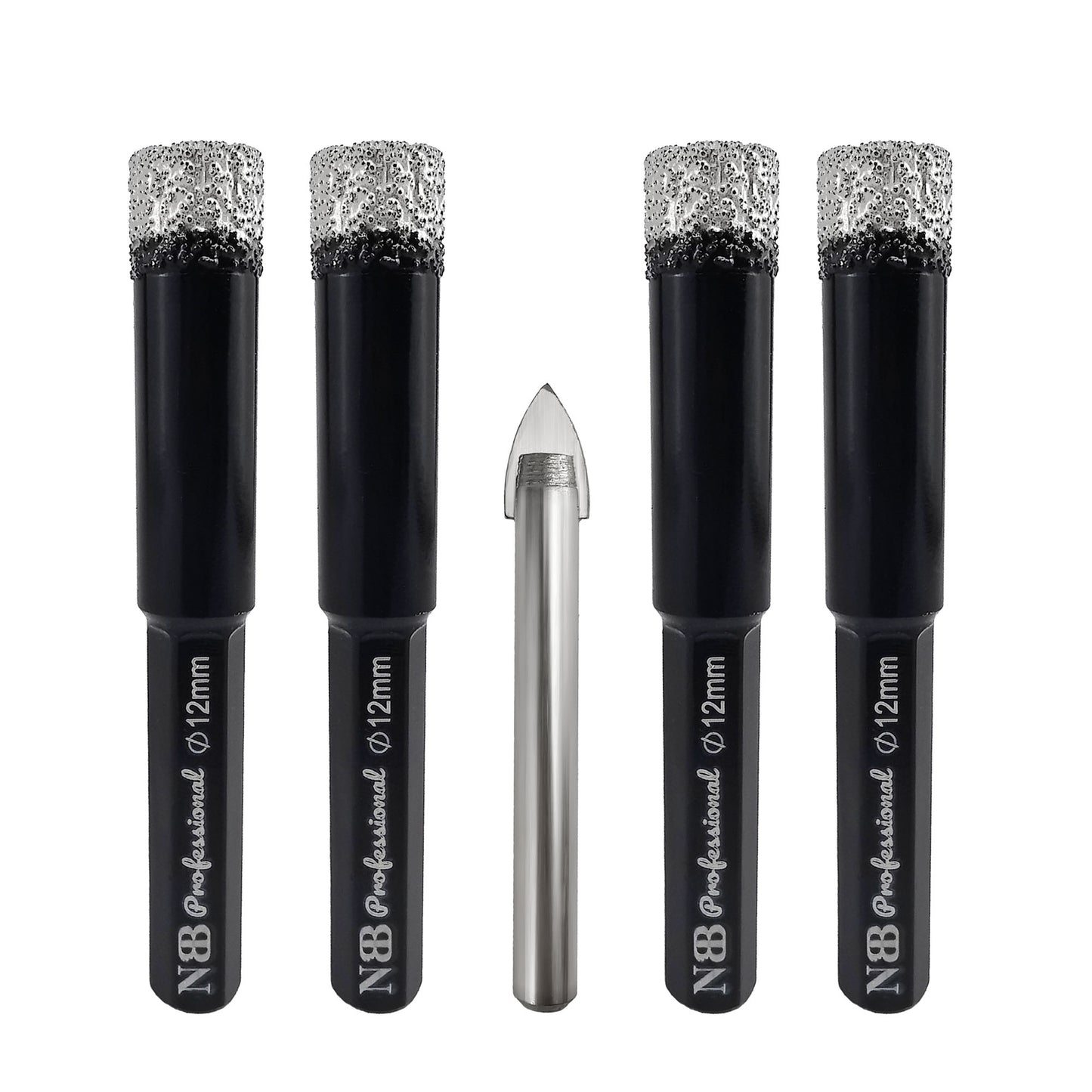NBB Brocas de diamante con vástago hexagonal,corona diamante para taladrar en seco en porcelana, cerámica, baldosas, granito, azulejo, meyor en húmedo, en taladros de cable o sin cable