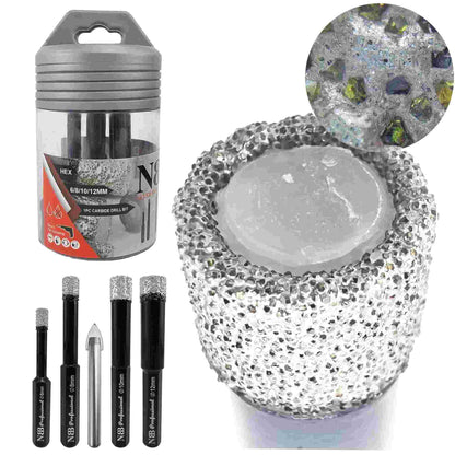 NBB Brocas de diamante con vástago hexagonal,corona diamante para taladrar en seco en porcelana, cerámica, baldosas, granito, azulejo, meyor en húmedo, en taladros de cable o sin cable