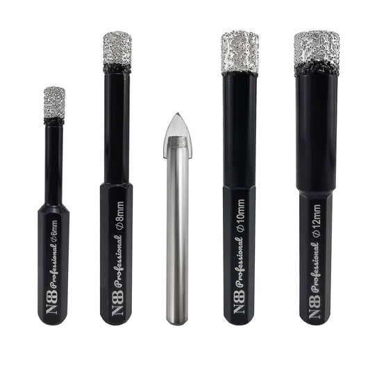 NBB Brocas de diamante con vástago hexagonal,corona diamante para taladrar en seco en porcelana, cerámica, baldosas, granito, azulejo, meyor en húmedo, en taladros de cable o sin cable