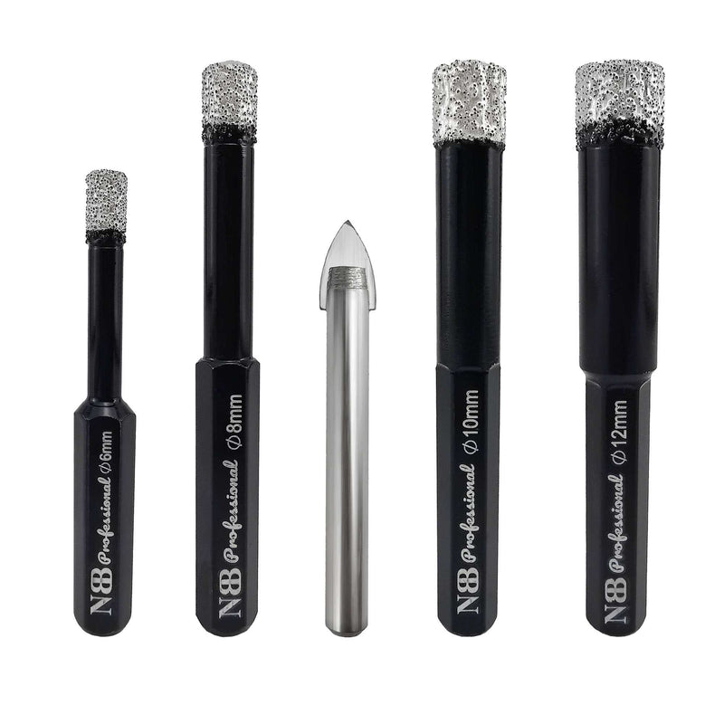 NBB Brocas de diamante con vástago hexagonal,corona diamante para taladrar en seco en porcelana, cerámica, baldosas, granito, azulejo, meyor en húmedo, en taladros de cable o sin cable