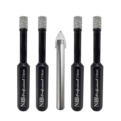 NBB Brocas de diamante con vástago hexagonal,corona diamante para taladrar en seco en porcelana, cerámica, baldosas, granito, azulejo, meyor en húmedo, en taladros de cable o sin cable