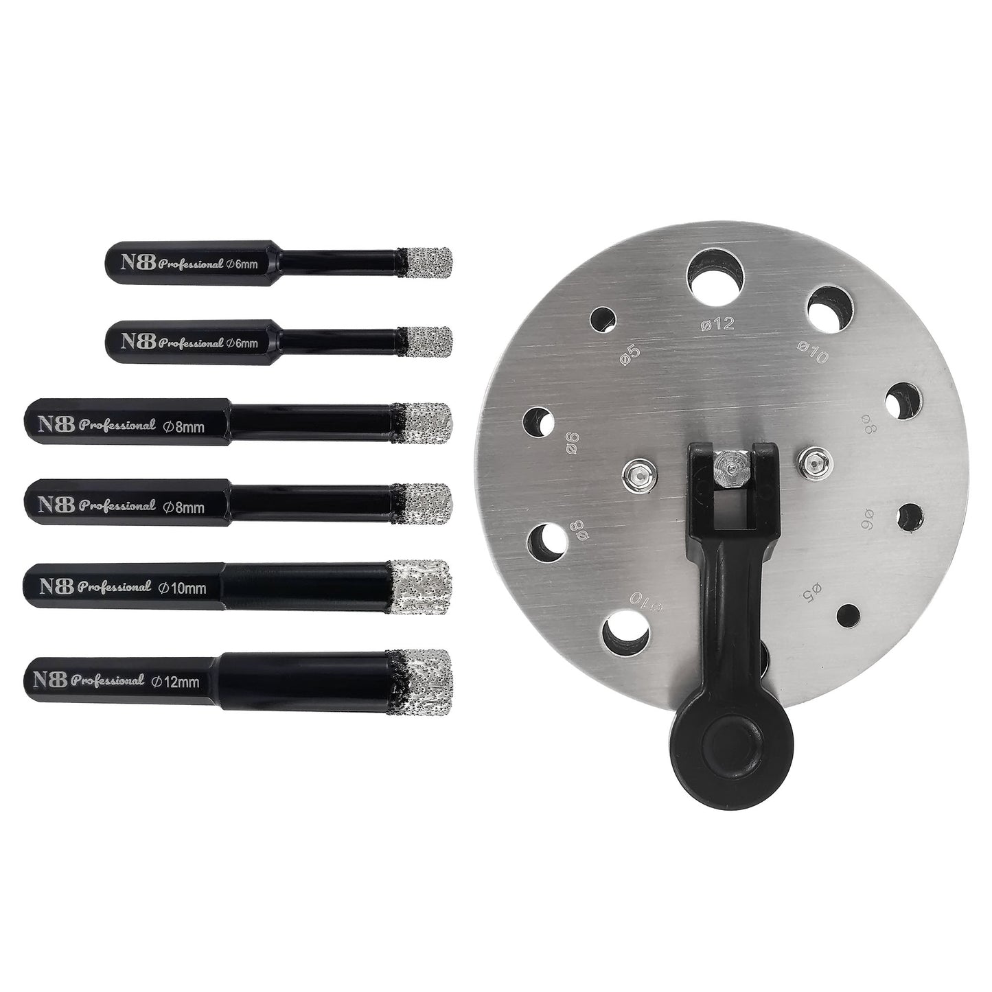 NBB Brocas de diamante con vástago hexagonal,corona diamante para taladrar en seco en porcelana, cerámica, baldosas, granito, azulejo, meyor en húmedo, en taladros de cable o sin cable