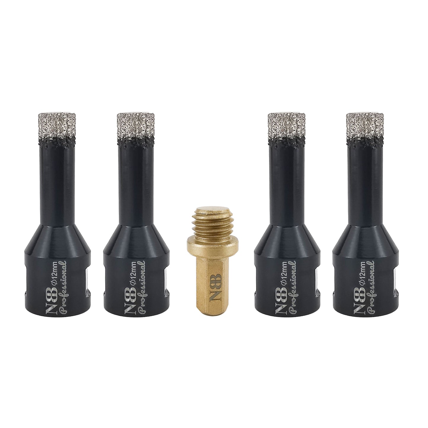NBB Broca de diamante soldada al vacío con M14, para taladrar en seco y en húmedo profesionalmente en porcelana dura, cerámica, baldosas, granito, mármol, rápida, para Amoladora Angular(PRO EAVBDDBM)