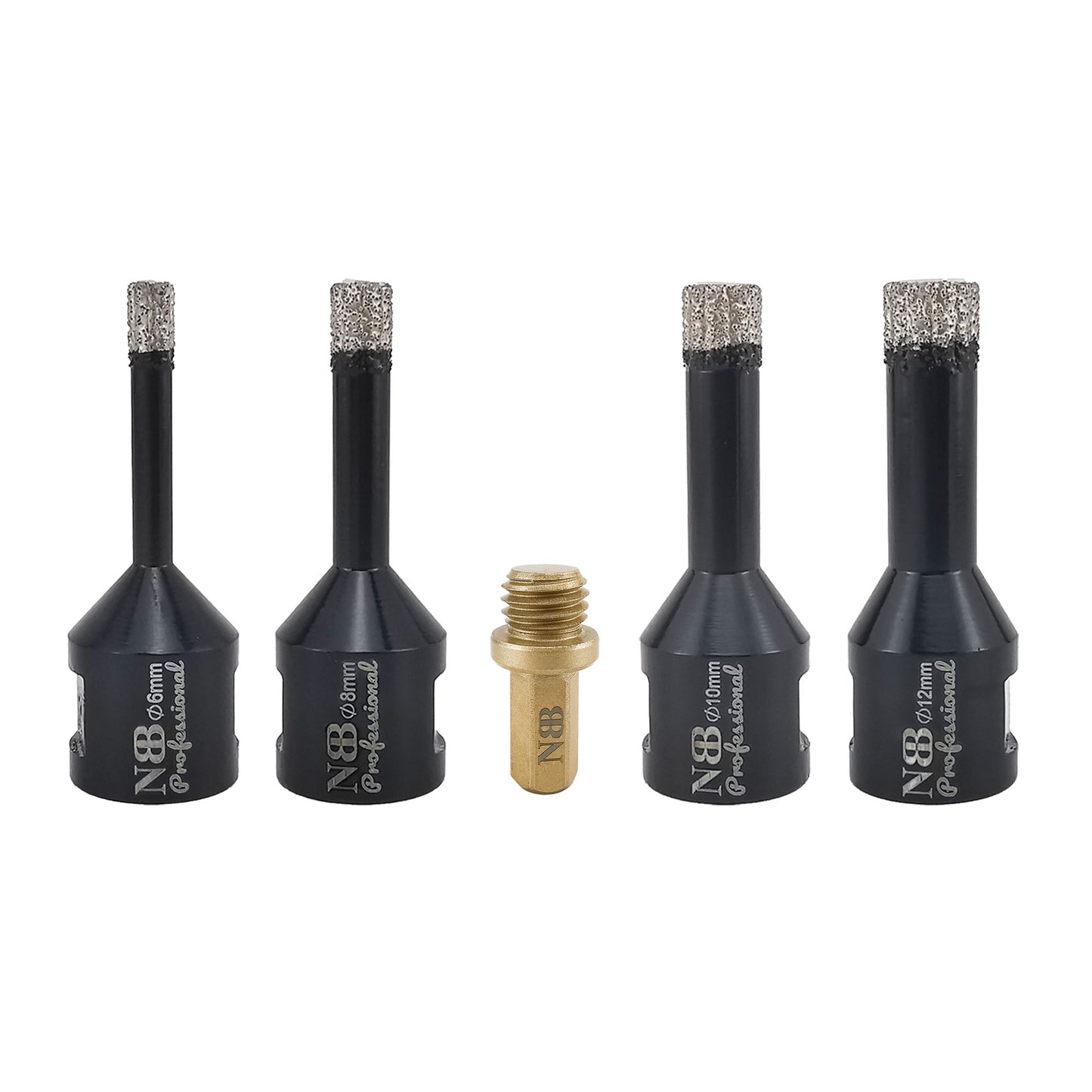 NBB Broca de diamante soldada al vacío con M14, para taladrar en seco y en húmedo profesionalmente en porcelana dura, cerámica, baldosas, granito, mármol, rápida, para Amoladora Angular(PRO EAVBDDBM)
