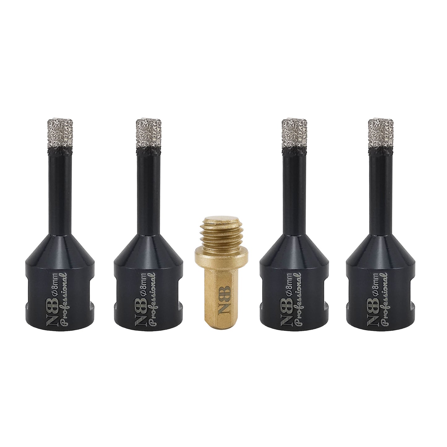 NBB Broca de diamante soldada al vacío con M14, para taladrar en seco y en húmedo profesionalmente en porcelana dura, cerámica, baldosas, granito, mármol, rápida, para Amoladora Angular(PRO EAVBDDBM)