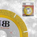 NBB Disco de diamante soldado hoja de diamante eficiencia para molienda y corte en granito mármol azulejos cerámica porcelana piedra Metal Vidrio en seco eje de 22.23mm para amoladora angular (Medio)