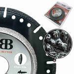 NBB Diamanttrennscheibe, Diamanttrenn- und Schleifscheibe, Mehrzweck, professionell zum Schneiden und Schleifen von Kunststoffrohren in einem Arbeitsgang, 22,23 mm Aufnahme, für Winkelschleifer (125 mm S)