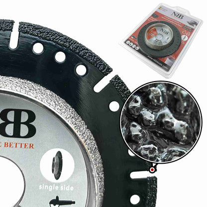 Disque de coupe diamanté NBB, meule de coupe et de meulage diamantée, multifonctionnelle, professionnelle pour la coupe et le meulage de tubes en plastique en une seule opération, alésage de 22,23 mm, pour meuleuse d'angle (125 mm S)