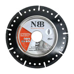 NBB Disco de corte y desbaste de diamante, multiusos, profesional para cortar y desbastar tubos de plástico en un solo movimiento, eje 22.23 mm, para amoladora angular de 125 mm