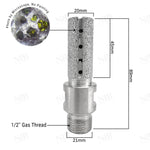 VB Fresa de Fresado Diamantada de Dedo Plana con 1/2" Gas