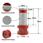 NBB Broca de diamante con M14 Fresa de fresado de diamante broca de chaflán para taladrar ampliar y dar forma al porcelana azulejos cerámica baldosas granito mármol en seco/húmedo 2 en 1