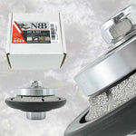 NBB Rueda de perfil de diamante, fresa de enrutador de diamante, broca para perfilar la porcelana baldosas cerámica granito mármol piedra, fácil de usar en amoladora angular (B, Half-Bullnose)
