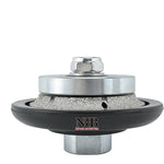 NBB Rueda de perfil de diamante, fresa de enrutador de diamante, broca para perfilar la porcelana baldosas cerámica granito mármol piedra, fácil de usar en amoladora angular (B, Half-Bullnose)