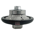 Meule diamantée NBB pour profilage, fraise diamantée, foret de profilage pour carrelage en porcelaine, céramique, granit, marbre et pierre, facile à utiliser sur meuleuse d'angle (B, demi-nez arrondi) 