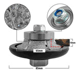 Meule diamantée NBB pour profilage, fraise diamantée, foret de profilage pour carrelage en porcelaine, céramique, granit, marbre et pierre, facile à utiliser sur meuleuse d'angle (B, demi-nez arrondi) 