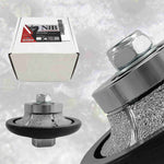 Meule diamantée NBB pour profilage, fraise diamantée, foret de profilage pour carrelage en porcelaine, céramique, granit, marbre et pierre, facile à utiliser sur meuleuse d'angle (B, demi-nez arrondi) 