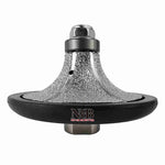 Meule diamantée NBB pour profilage, fraise diamantée, foret de profilage pour carrelage en porcelaine, céramique, granit, marbre et pierre, facile à utiliser sur meuleuse d'angle (B, demi-nez arrondi) 
