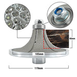 NBB Rueda de perfil de diamante, fresa de enrutador de diamante, broca para perfilar la porcelana baldosas cerámica granito mármol piedra, fácil de usar en amoladora angular (Half-Bullnose)